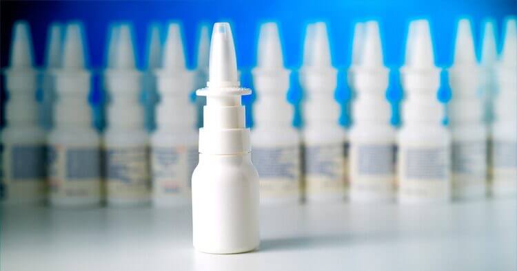 Bottle of nasal spray