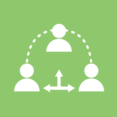 Icon representing a network of people
