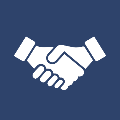 Icon representing a handshake