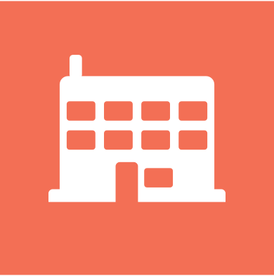Icon representing a commercial building
